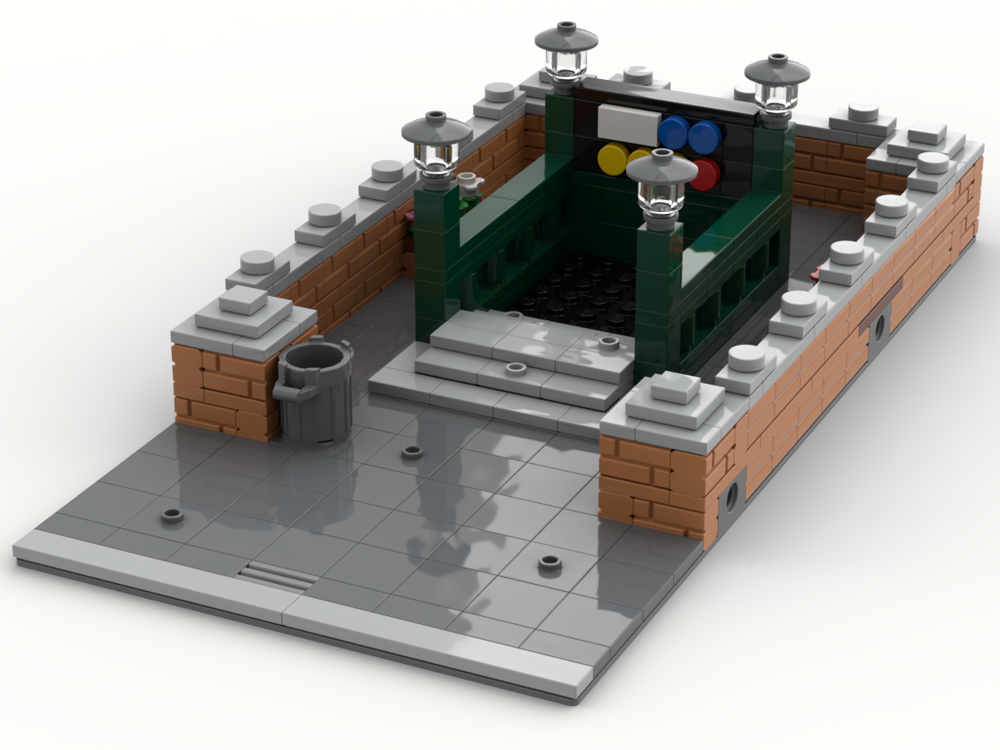 LEGO Modular Subway Entrance klosspalatset | Rebrickable - Build with LEGO