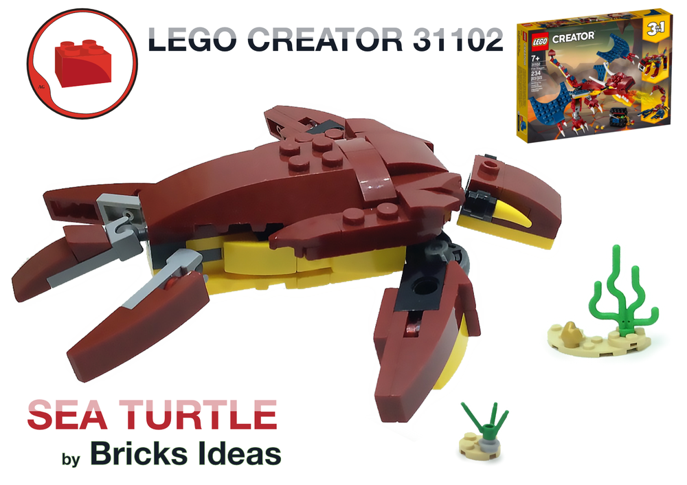 LEGO MOC Sea Turtle - Lego 31102 Bricks Ideas | Rebrickable - Build with