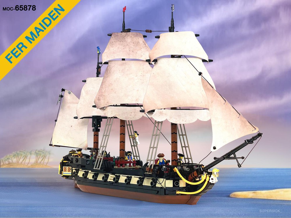 LEGO MOC Fer Maiden Privateer Frigate by supersick Rebrickable Build with LEGO