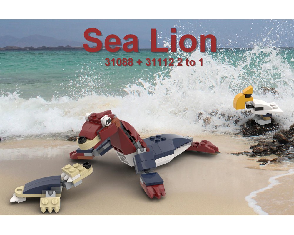 Lego Moc Sea Lion 31088 31112 2 To 1 By Janik Rebrickable Build With Lego