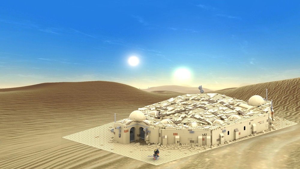 LEGO MOC Tatooine Cantina of Mos Eisley with roof by Ganthar