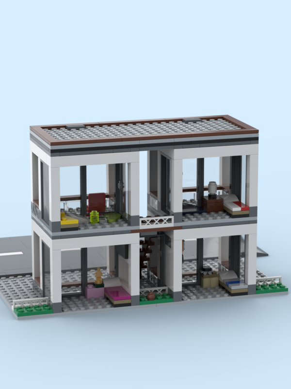 LEGO MOC Apartment Complex by SaiBrickShop | Rebrickable - Build with LEGO