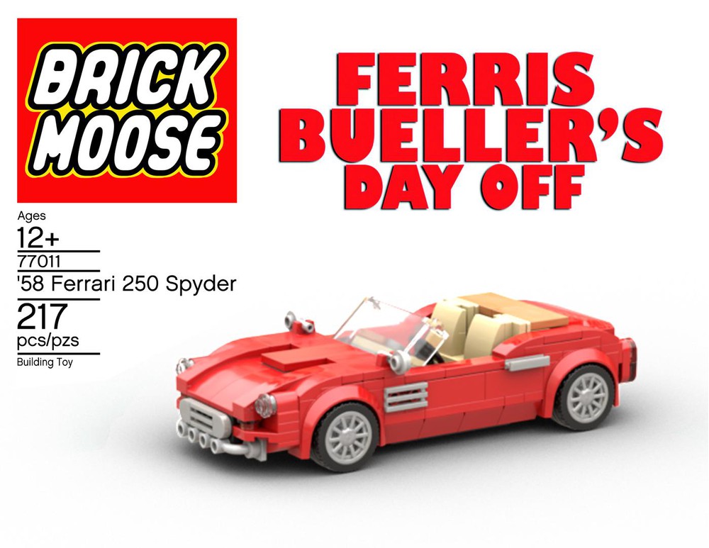 LEGO MOC BRICKMOOSE Ferris Bueller Ferrari 250 Spyder by BRICKMOOSE Rebrickable Build with LEGO