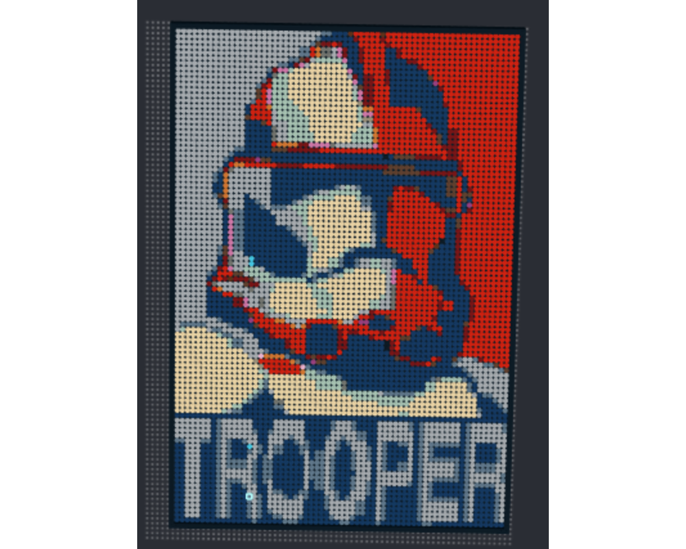 LEGO MOC Lego art (clone trooper) by build the brick | Rebrickable ...