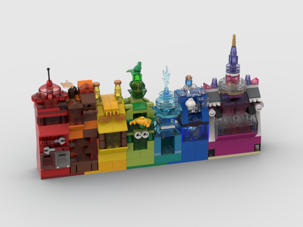 LEGO MOC 11013 Rainbow houses by Lenarex | Rebrickable - Build