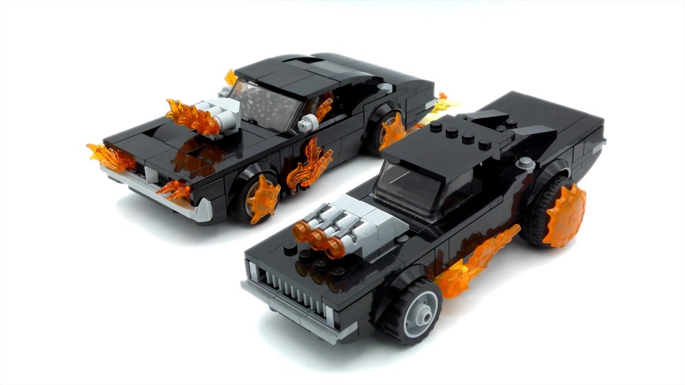 LEGO MOC Ghostrider's Hell Charger & 69's Dodge Charger by