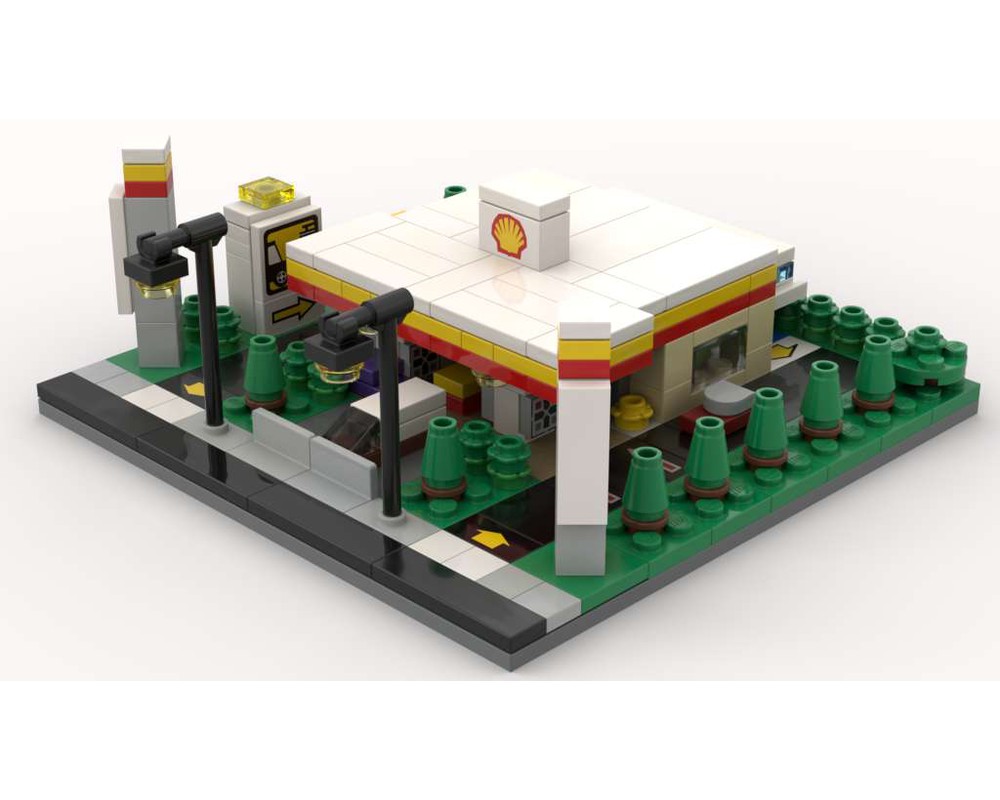 LEGO MOC Modular Gas Station #1 by meregt | Rebrickable - Build with LEGO