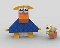 Fancy Duck and a Happy Snail