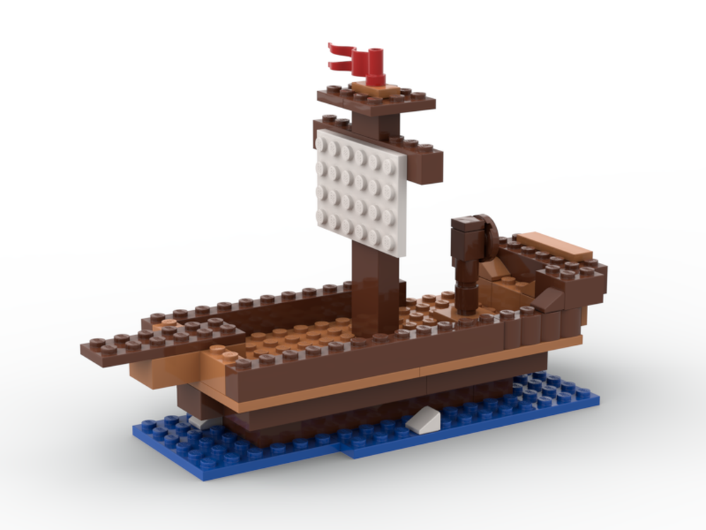 LEGO MOC Small Pirate Ship by CannonBricks Rebrickable Build