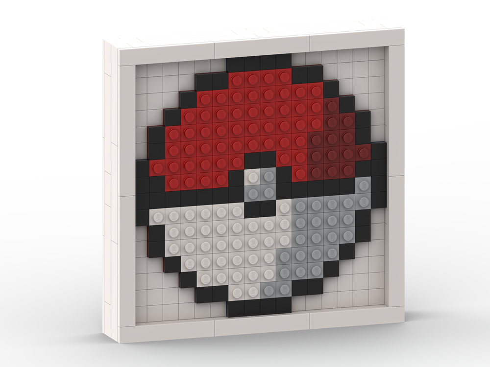 LEGO MOC Pixel Pokeball by ZTBricks