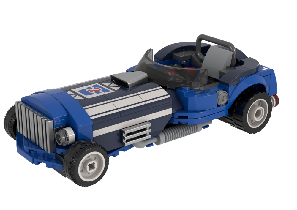 LEGO MOC Classic Racer SingleSeat 8 Stud - Blue Race Number 2 by Brick ...