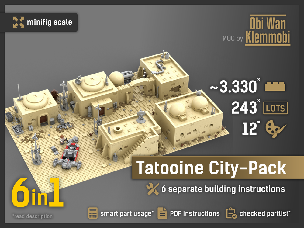 MOC Modular Tatooine Tatooine City Space Wars