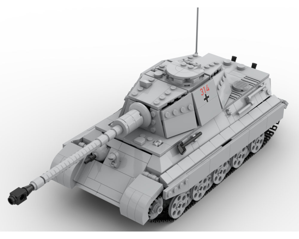 LEGO MOC Tiger II Ausf B heavy tank (Feldgrau) by gunsofbrickston ...