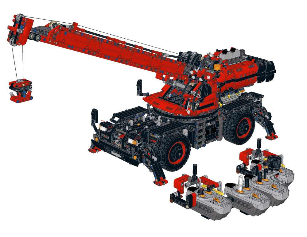 Lego Moc Ultimate 42082 Rc Rough Terrain Crane By Jurgenkrooshoop |  Rebrickable - Build With Lego