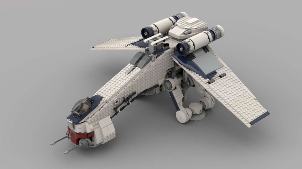 LEGO MOC 2013 Styled Republic Dropship by | Rebrickable Build with LEGO