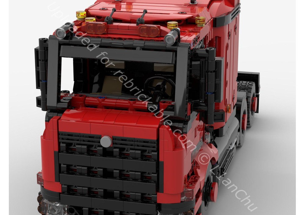 LEGO MOC-68646 Control+ Remote Controlled Semi Truck Red/Black (Powered ...