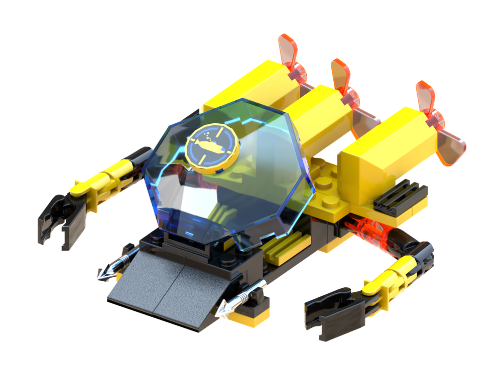 Lego Moc Aqua B Submarine B Model By Brick Daniel Rebrickable Build With Lego