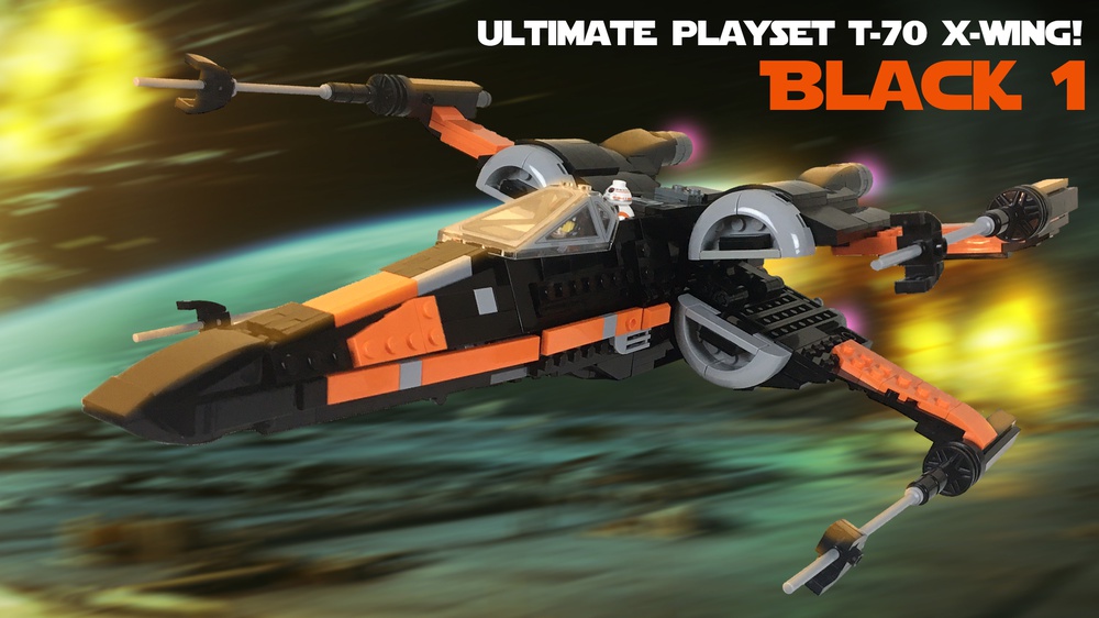 Lego Moc Incom T 70 X Wing Starfighter Black 1 By 2bricksofficial Rebrickable Build With Lego