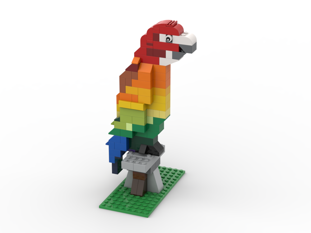 LEGO MOC Rainbow parrot by Lenarex | Rebrickable - with