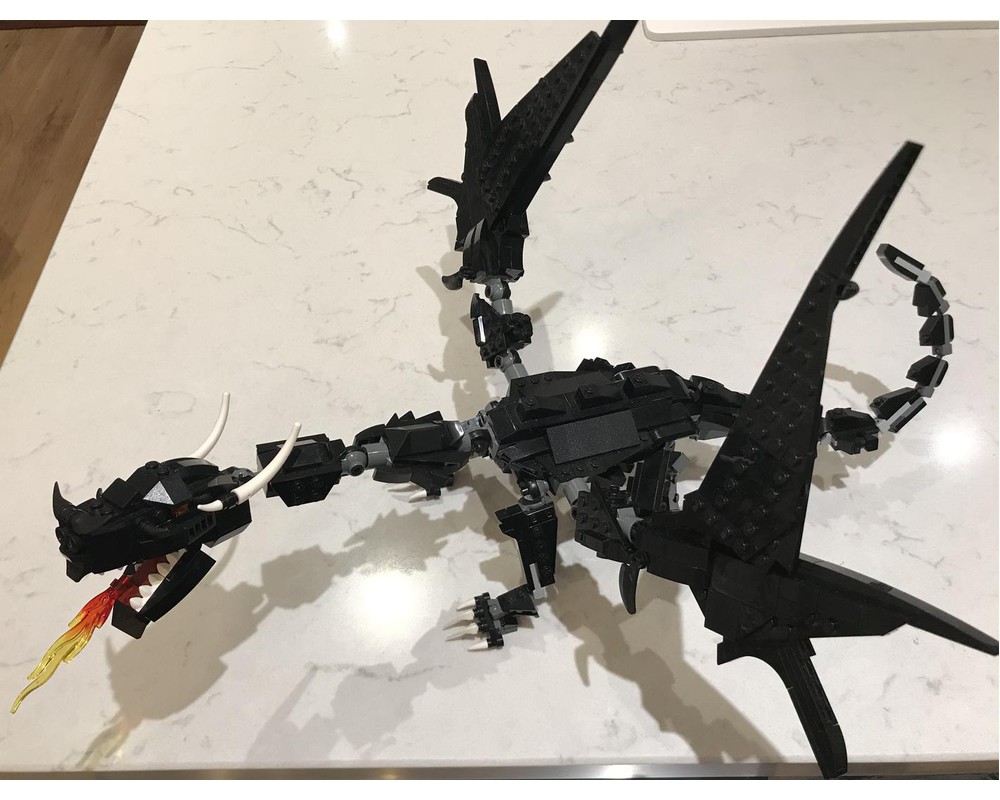 LEGO MOC Black dragon (v2) by tomclarke | Rebrickable - Build with LEGO