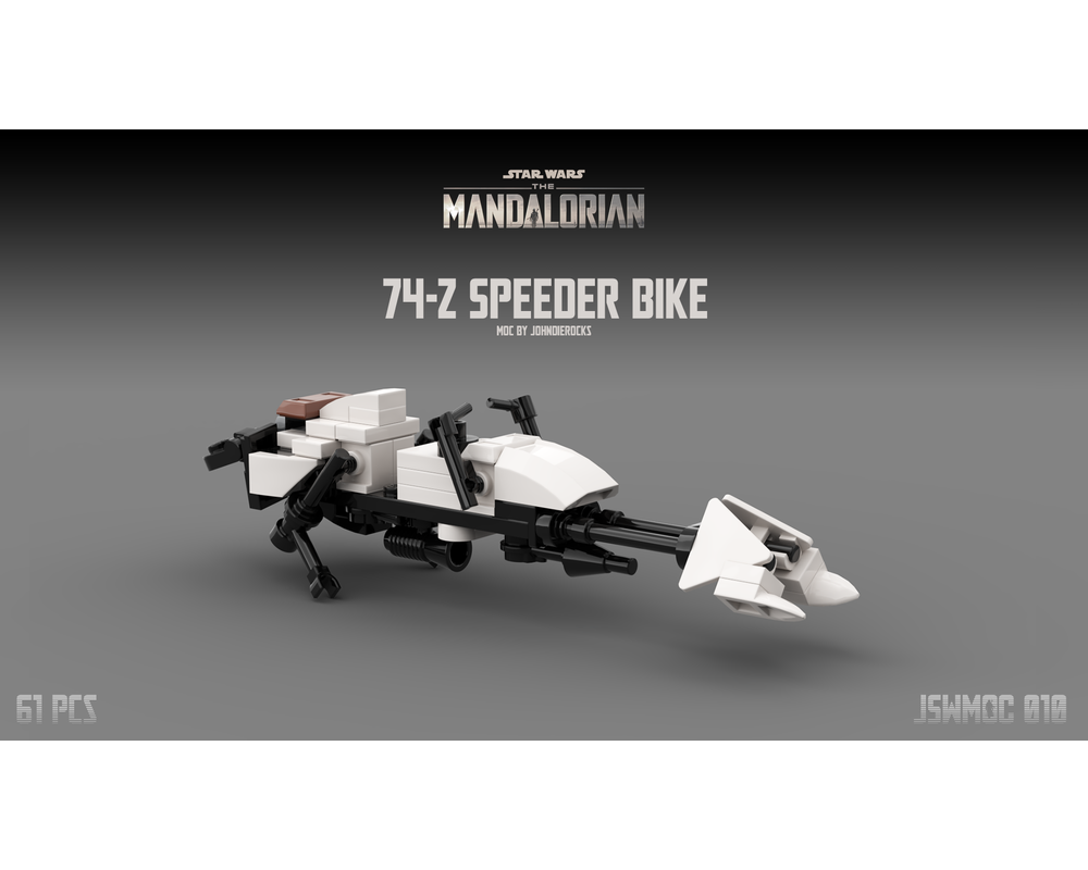 lego white speeder bike