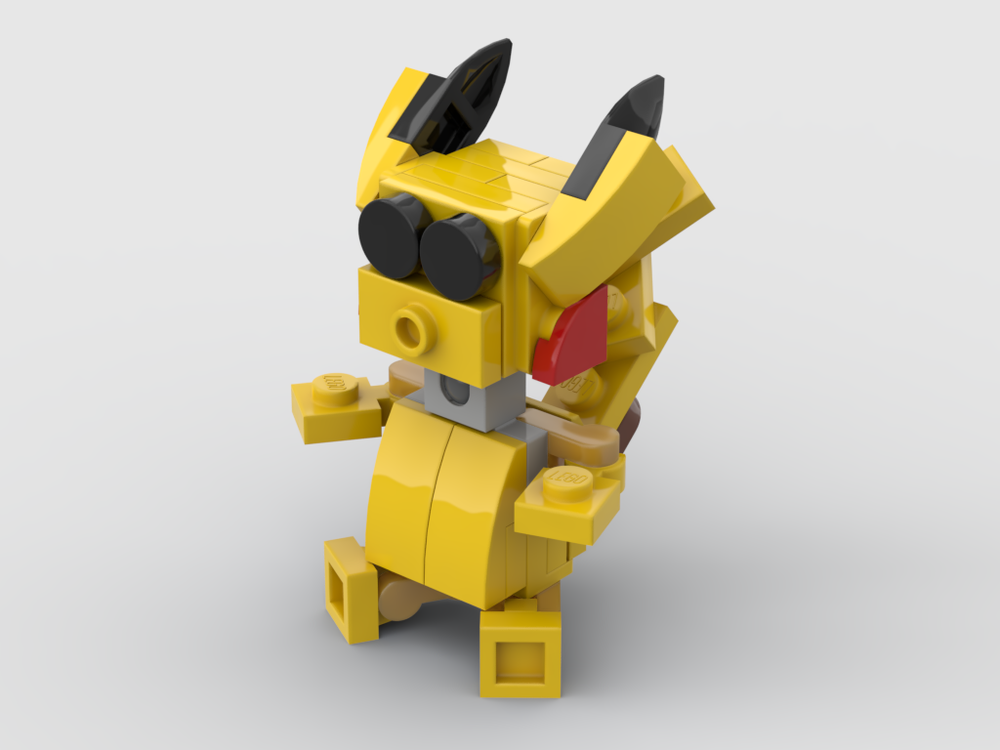 Lego Moc Pikachu Pokemon By Buildmaster Rebrickable Build With Lego