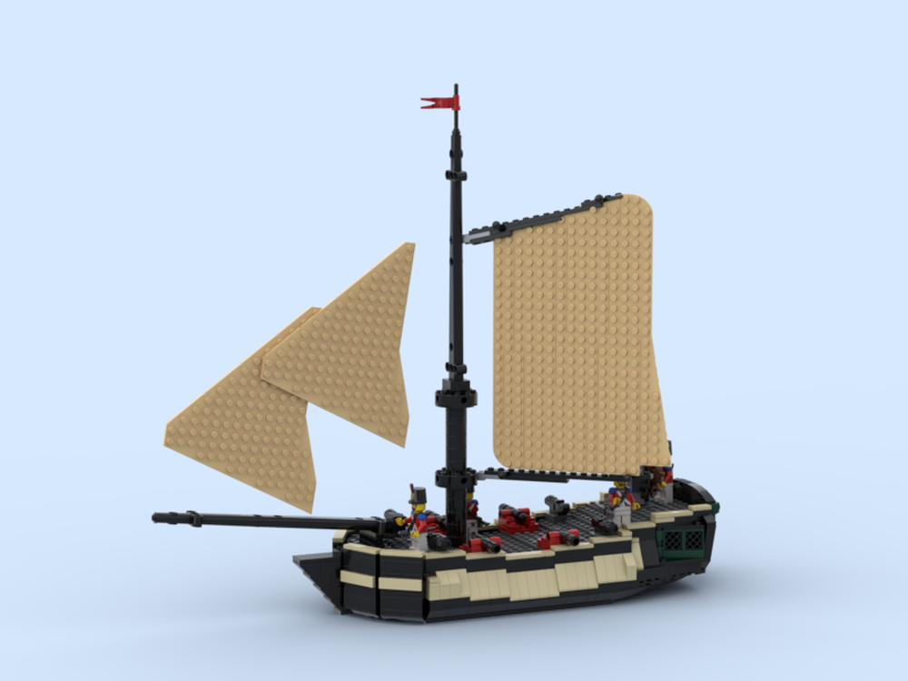 LEGO MOC-70080 HMS Prawn 4 gun imperial cutter by HarryBerning ...