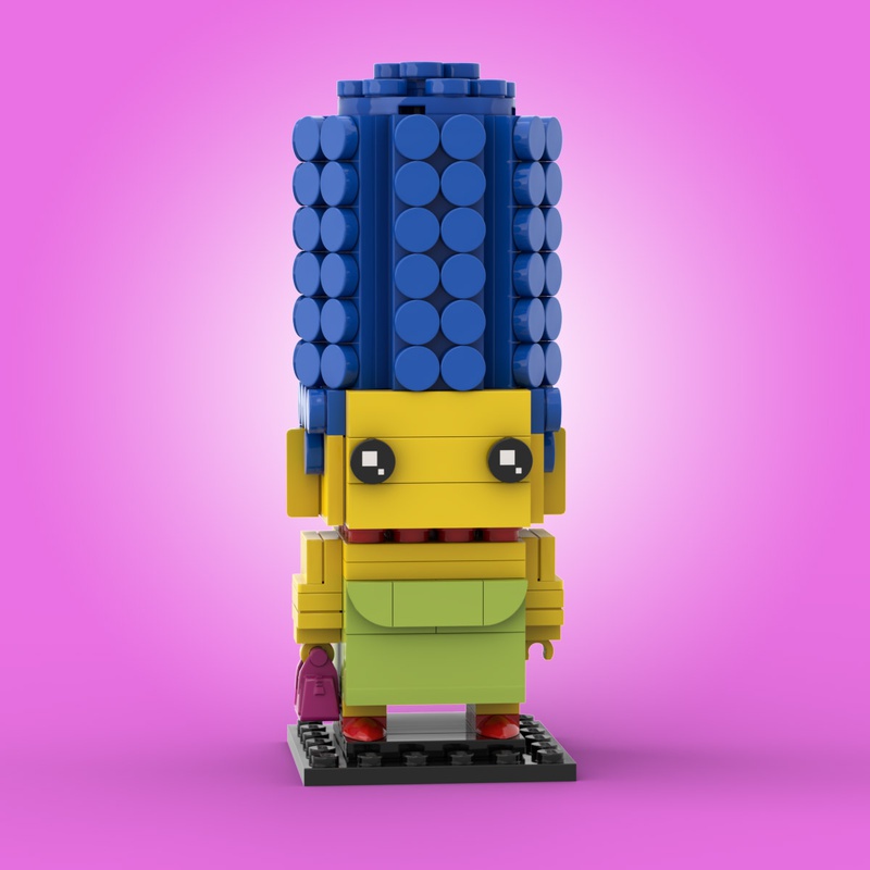 LEGO MOC Marge Simpson Brickheadz custominstructions | Rebrickable - Build with LEGO