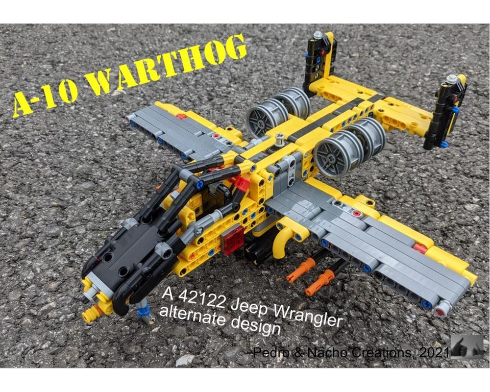 LEGO MOC A-10 Warthog (42122 Jeep Wrangler) by jpgon | Rebrickable