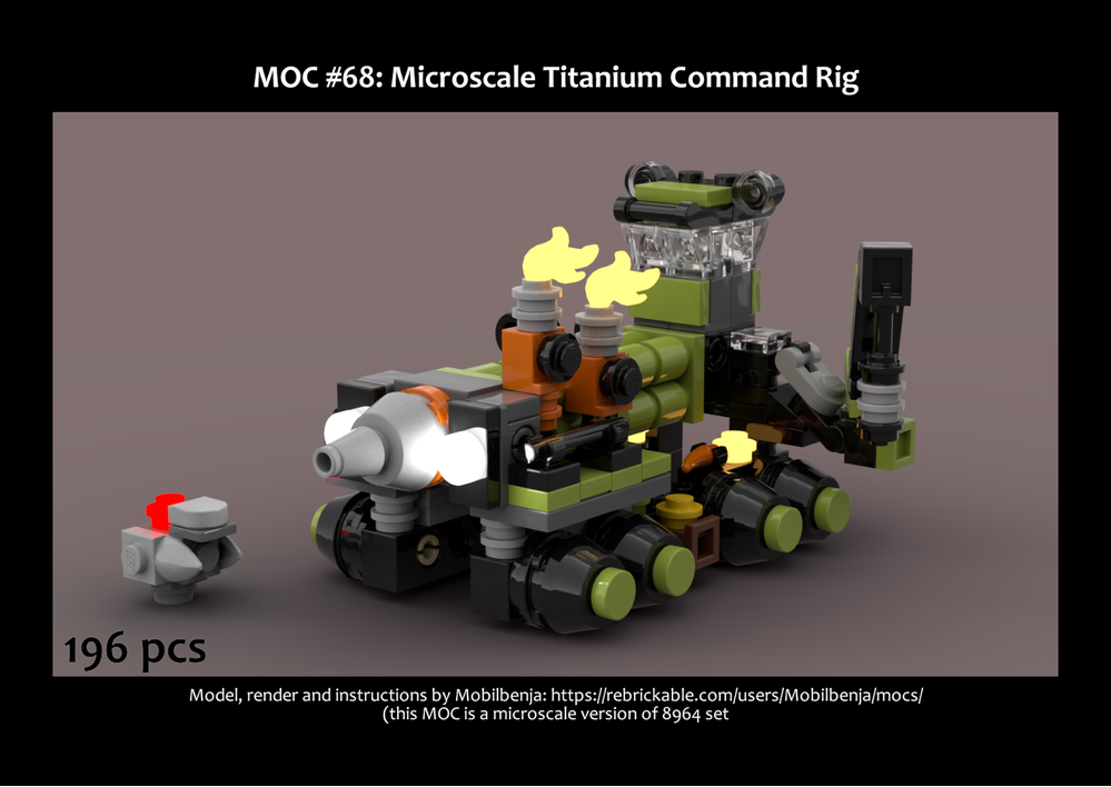 LEGO MOC Microscale Titanium Command Rig (8964) by Mobilox Studios ...