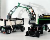 Wheeled excavator with trailer (42078 alternate)