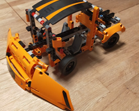 Snowplough with 4 steering wheels