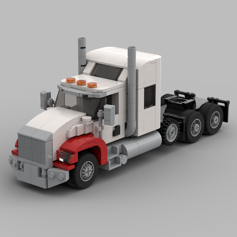 Lego Moc Kenworth T800 Semi Truck Red