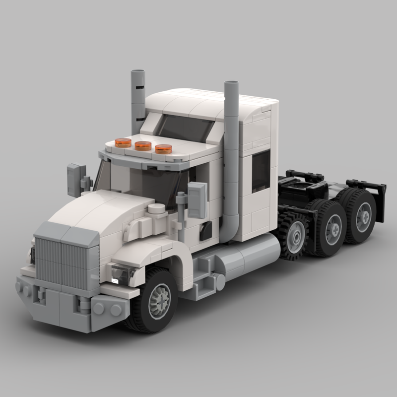 LEGO MOC Kenworth Semi truck (White) by SpeedHunCreations | Rebrickable - with LEGO