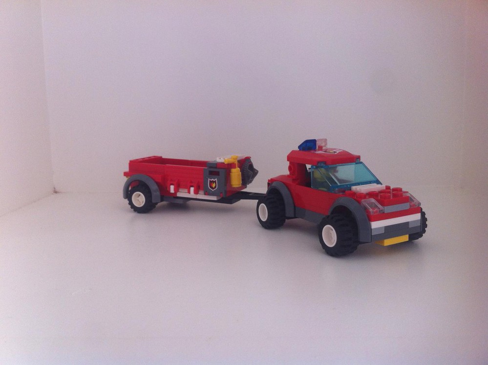 silhuet sand Geografi LEGO MOC 7942 Fire Car and Trailer by Turbo8702 | Rebrickable - Build with  LEGO
