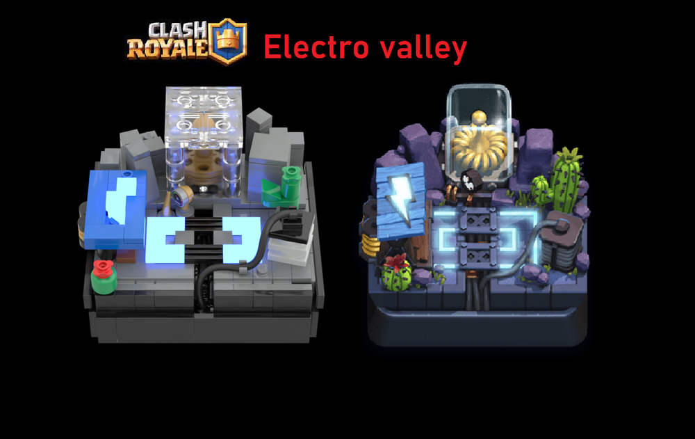 Lego Moc Clash Royale - Arena 11 - Electro Valley By Mic8Per | Rebrickable  - Build With Lego