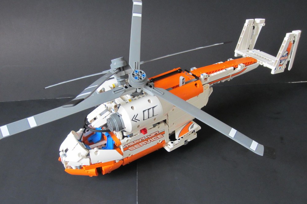 LEGO MOC 42052 C model: Twin Helicopter! by BrickbyBrickTechnic | Rebrickable Build with