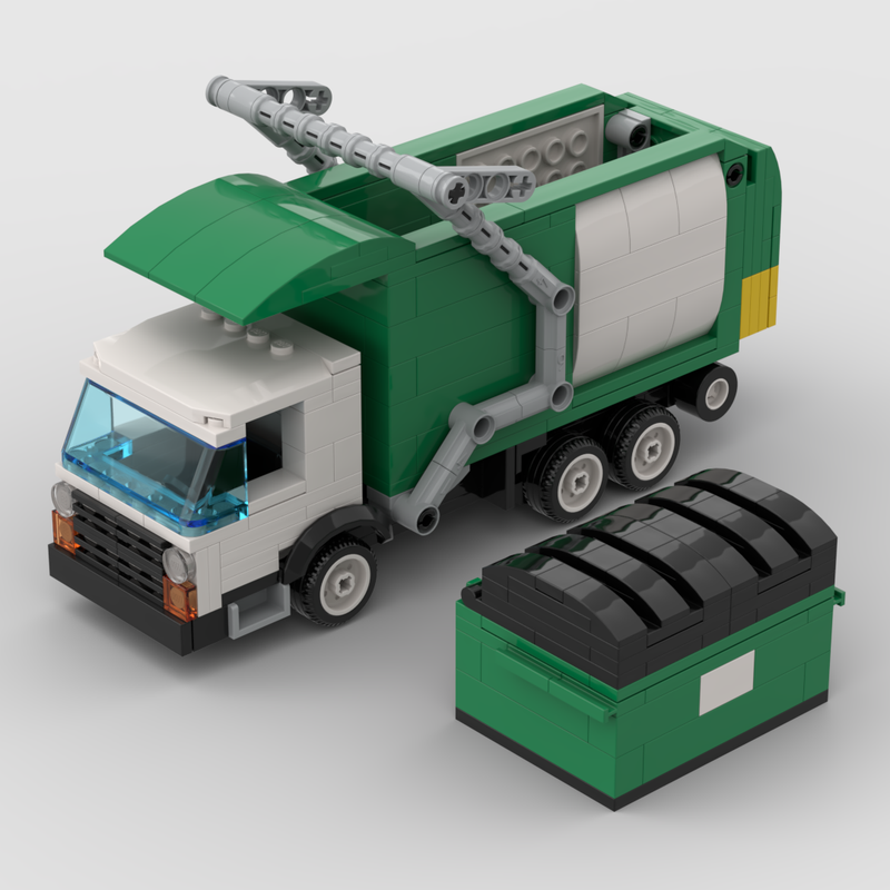 ægteskab høst reb LEGO MOC Garbage Truck And Dumpster by BlockMOCs | Rebrickable - Build with  LEGO