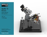 Apollo 13 Diorama – CSM 'Odyssey' & LM 'Aquarius' [1:110 scale]