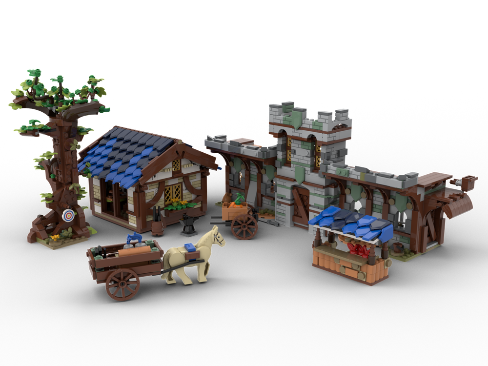 LEGO MOC Medieval Town Market by Gr33tje13