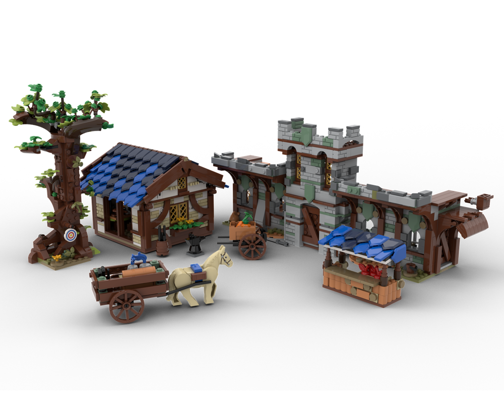 LEGO MOC Medieval Town Market by Gr33tje13 | Rebrickable - Build with LEGO