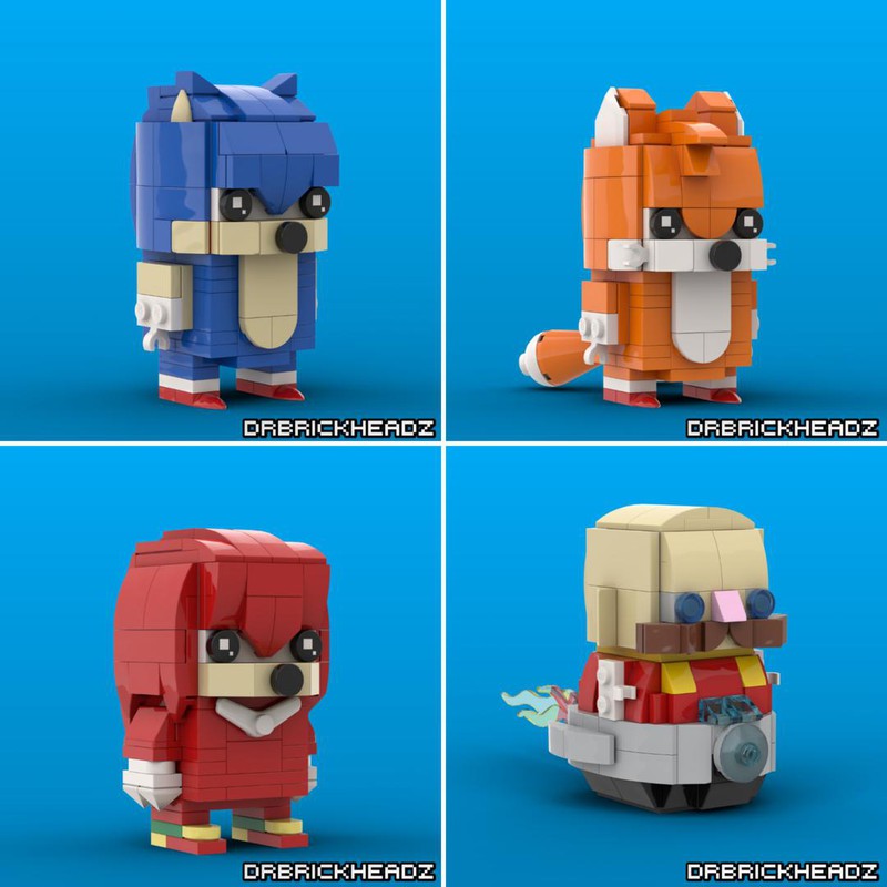 Custom Sonic the Hedgehog Inspired Head for Lego (XBJQ547ED) by