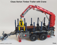 Claas Xerion Timber Trailer with Crane