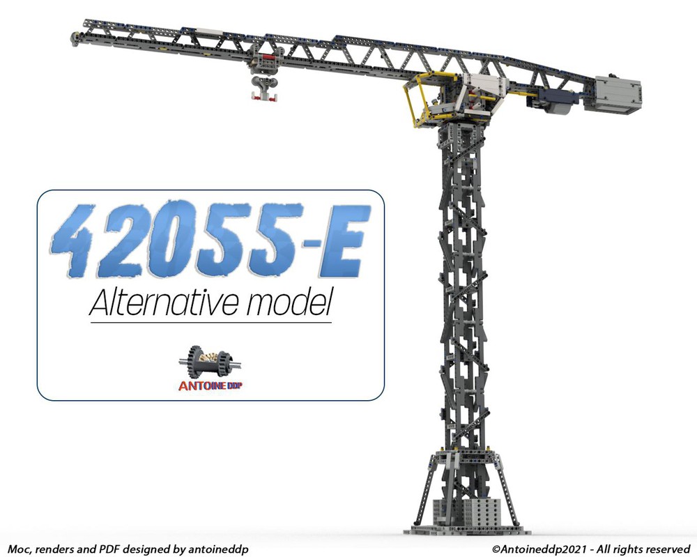 vægt præst rense LEGO MOC 42055-E : Tower Crane by Antoineddp | Rebrickable - Build with LEGO