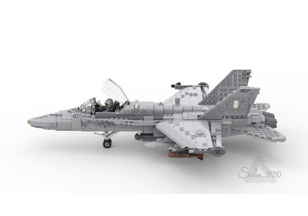 LEGO MOC McDonnell Douglas F18C LEGO by salim91210 Rebrickable Build with LEGO