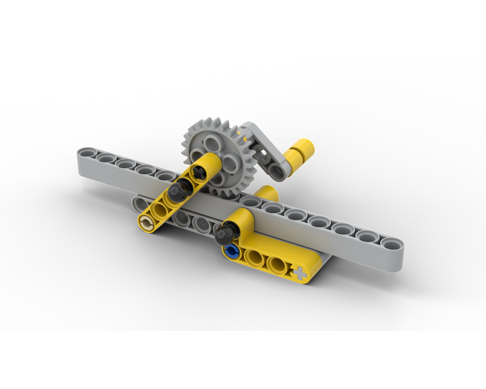 LEGO MOC Liftarm Gear Rack Mechanism by 2in1 Rebrickable Build with