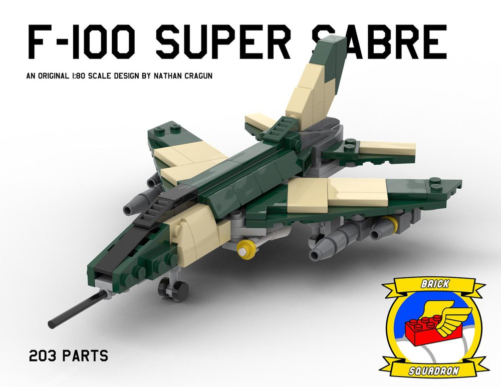 LEGO F-100 Super Sabre by brick_squadron | Rebrickable Build with LEGO