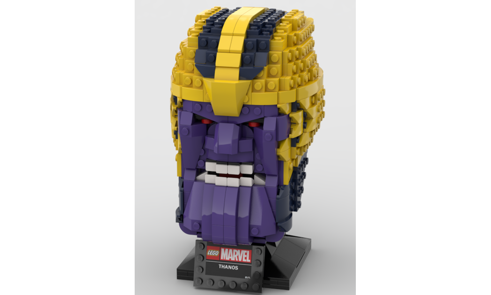 LEGO MOC Thanos Head Helmet Collection Style by