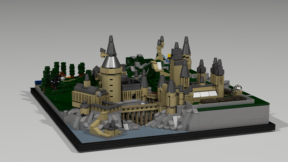 MOC Hogwarts Castle Miniature Model by EthanBrossard | - Build with LEGO
