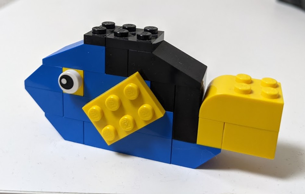 LEGO MOC 10695 Blue Fish by SyncroPC | Rebrickable - Build with LEGO